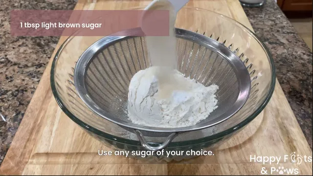 Adding dry ingredients to bowl for pancakes