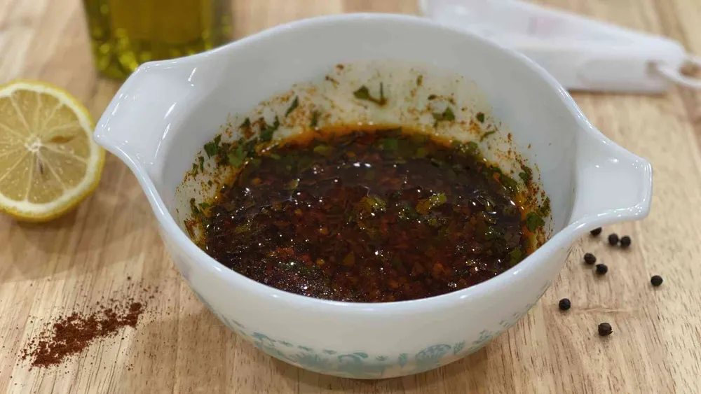 home made chicken marinade in a bowl