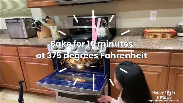 cookies baking in oven
