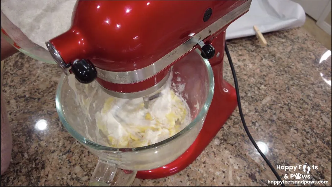 mixing cookie dough