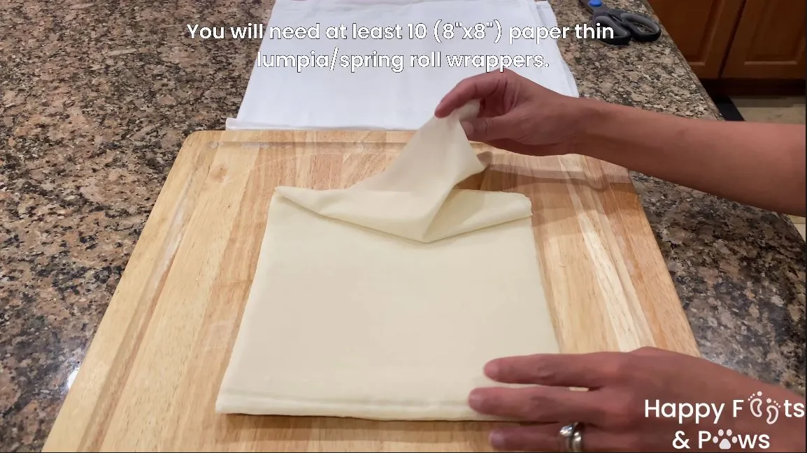 seperating lumpia wrappers