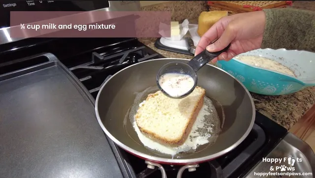 french toast being cooked