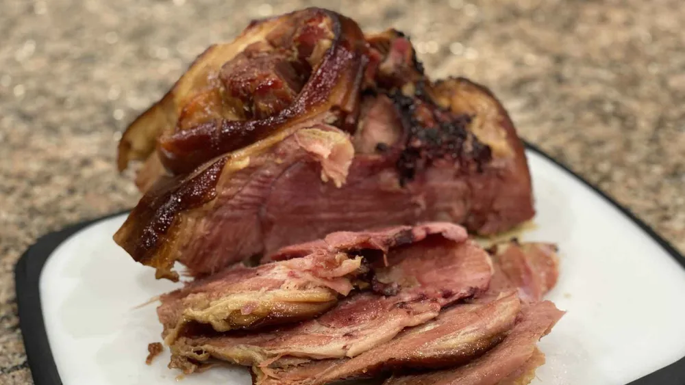 home made honey glazed ham
