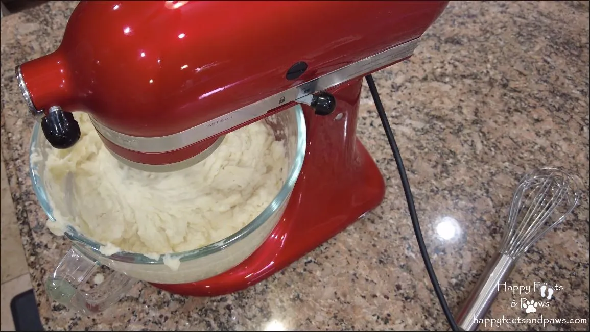 mixing mashed potatoes