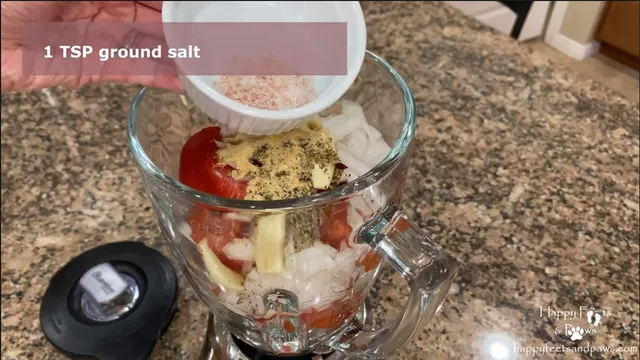 blending ingredients for tomato puree in meatloaf