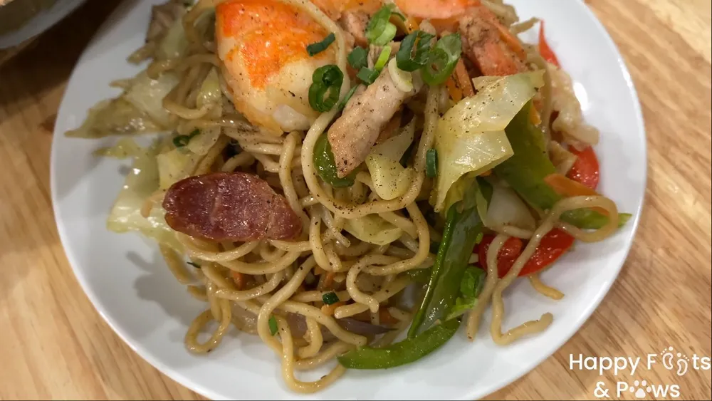 Pancit Canton on a plate