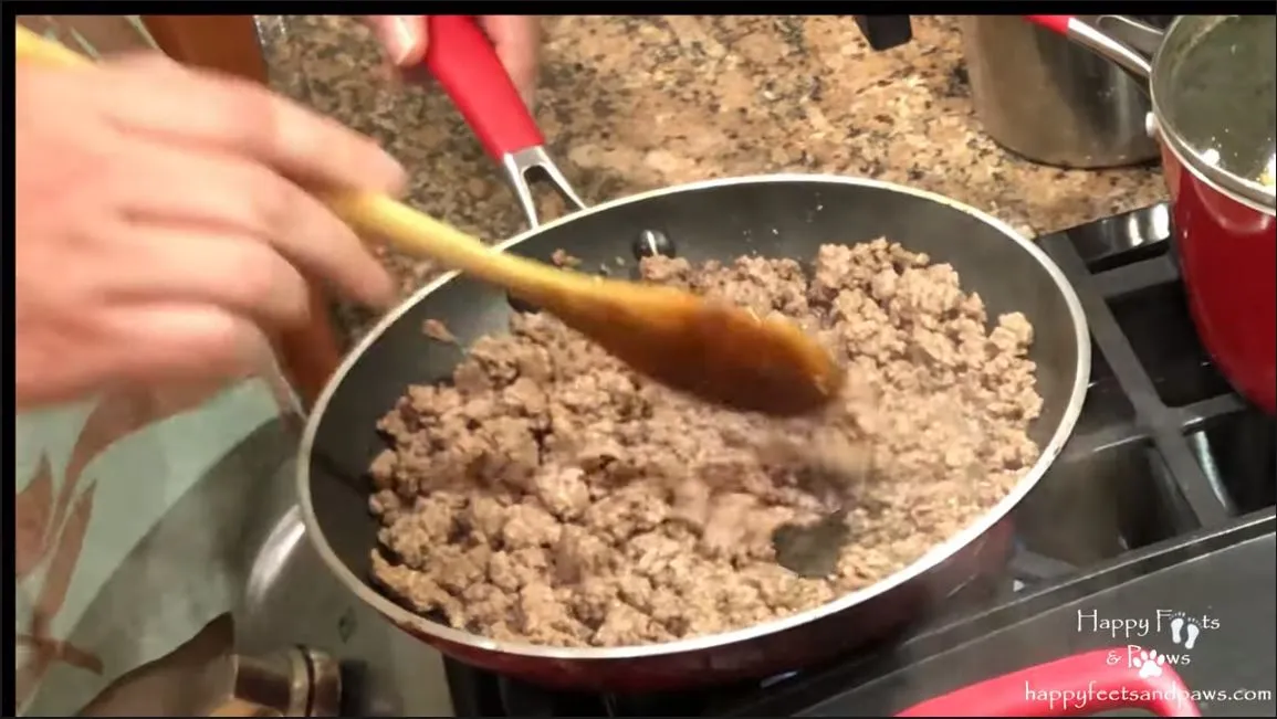 browning beef on the stove